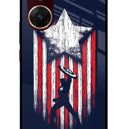 Captain America Marvel Art Vivo V29E Glass Case
