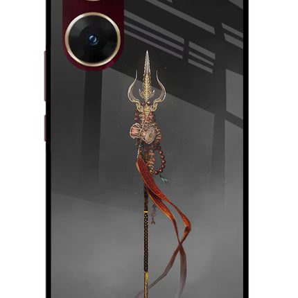 Shiv Trishul Vivo V29E Glass Case Back Cover by Casekaro