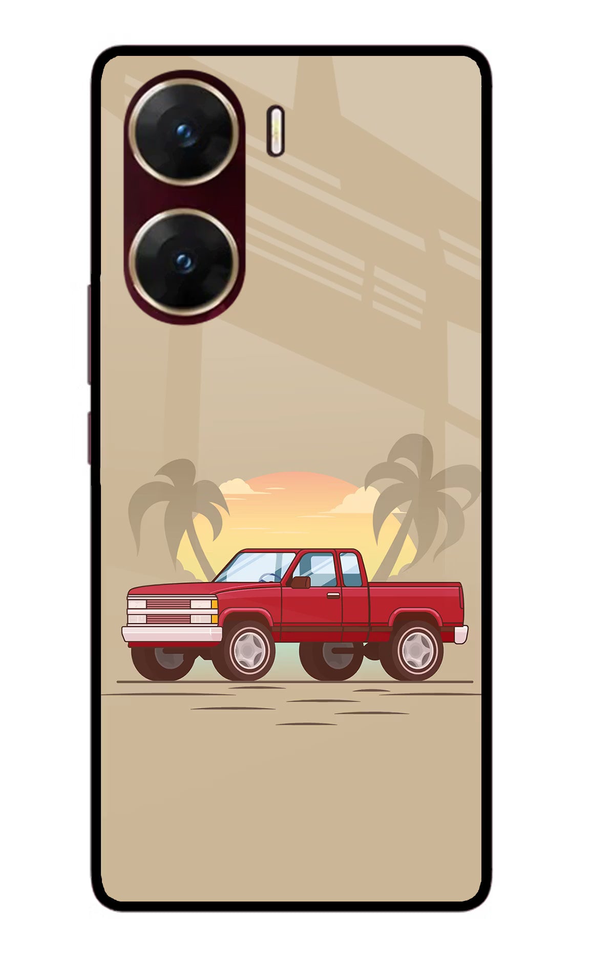 Desert Classic Drive Vivo V29E Glass Case