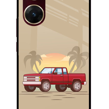 Desert Classic Drive Vivo V29E Glass Case Back Cover by Casekaro