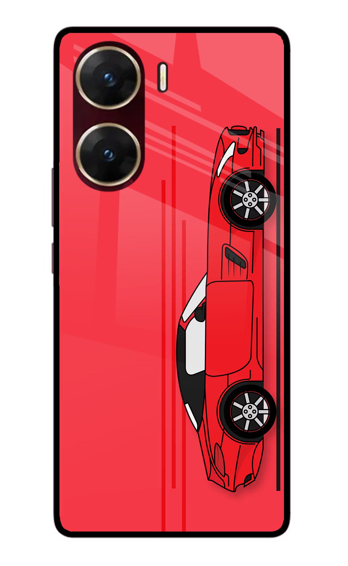 Red Velocity Vivo V29E Glass Case