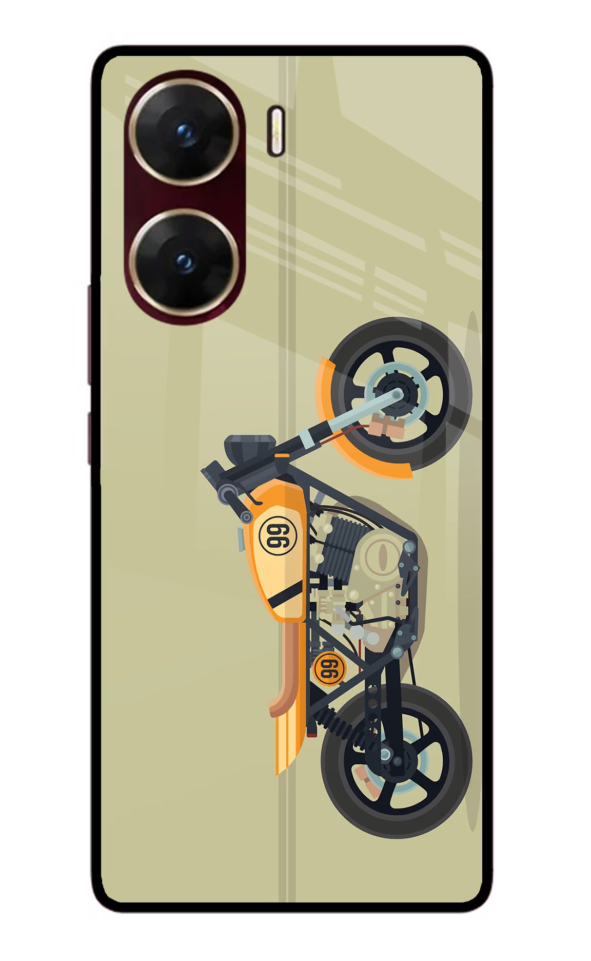 Vertical Speedster Vivo V29E Glass Case