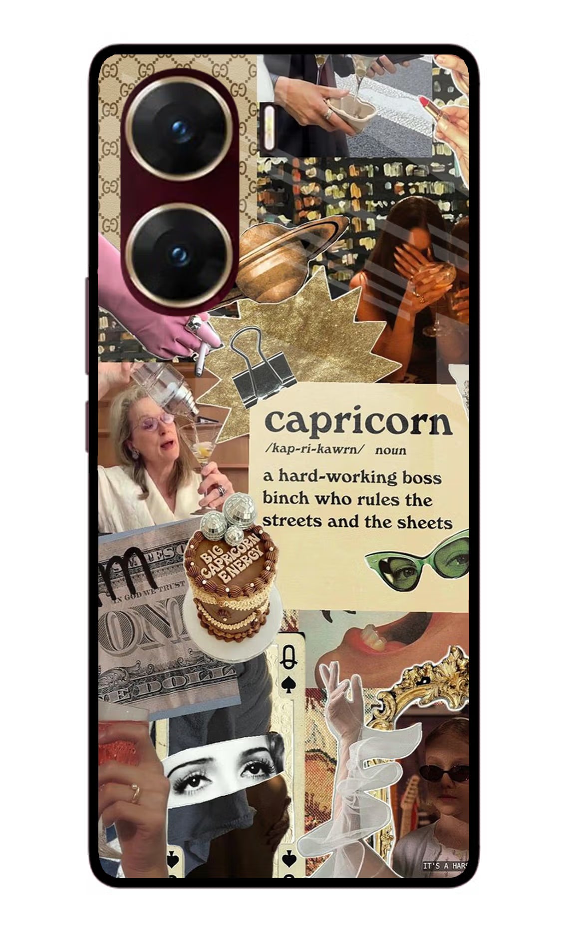 Capricorn Zodiac Vivo V29E Glass Case