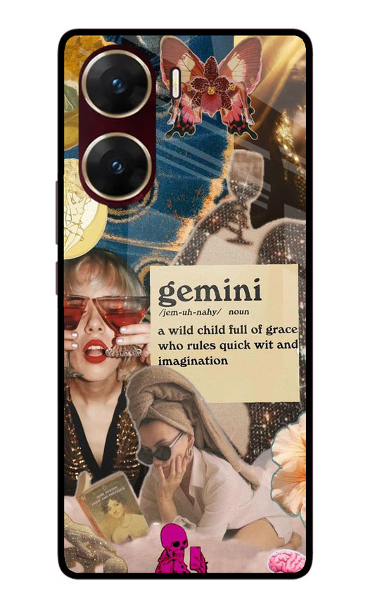 Gemini Zodiac Vivo V29E Glass Case