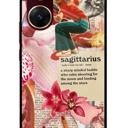 Sagittarius Zodiac Vivo V29E Glass Case Back Cover by Casekaro