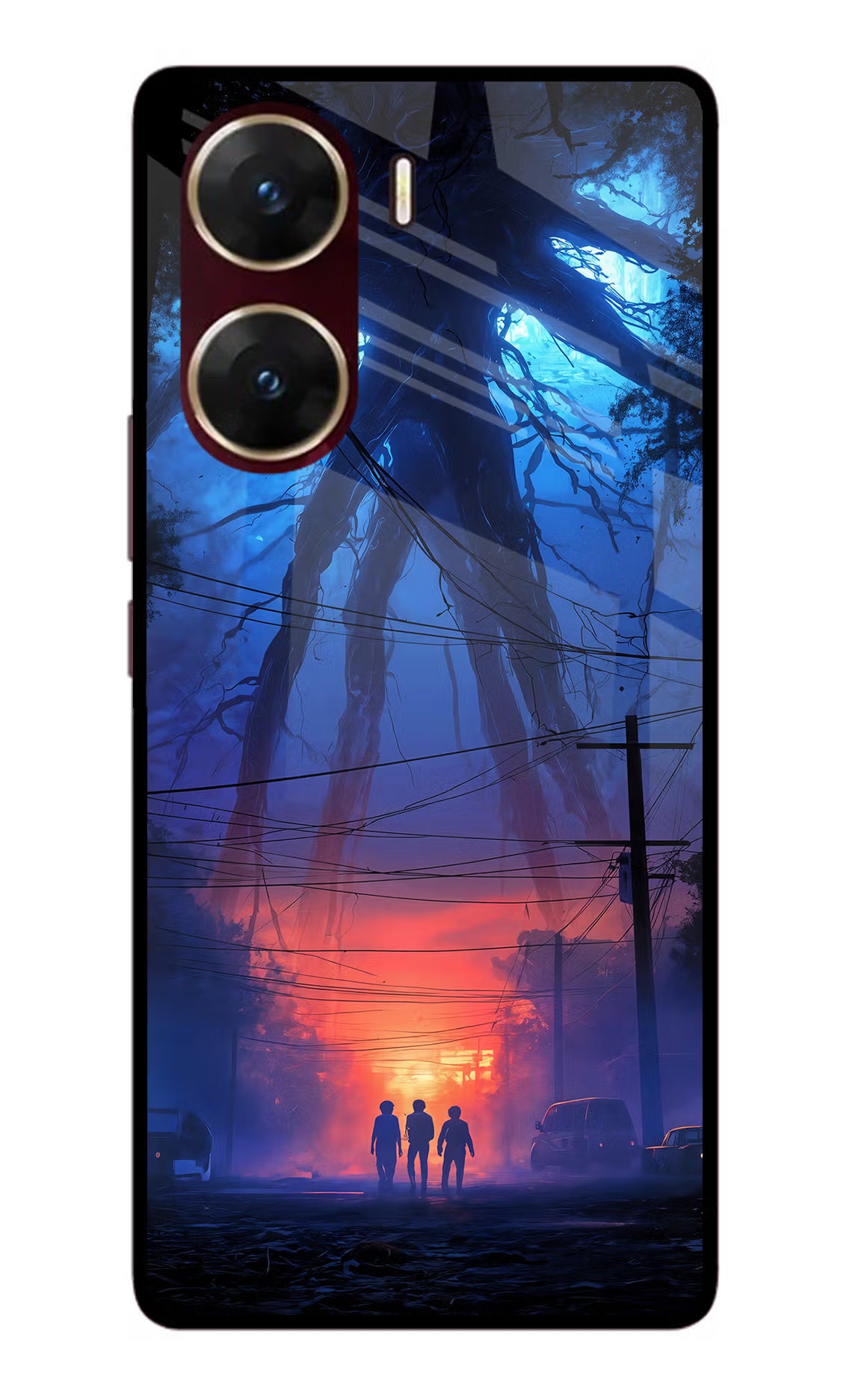 Ordinary Things Shadow Vivo V29E Glass Case Back Cover by Casekaro