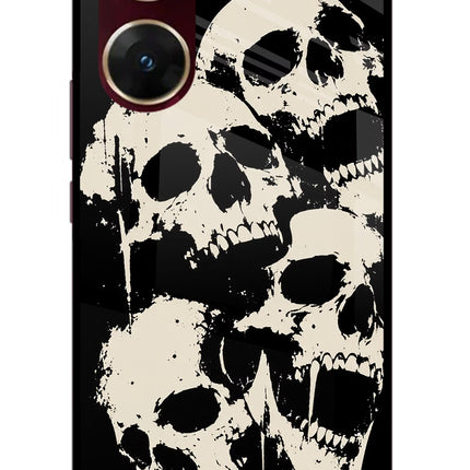 Dead Stack Vivo V29E Glass Case Back Cover by Casekaro
