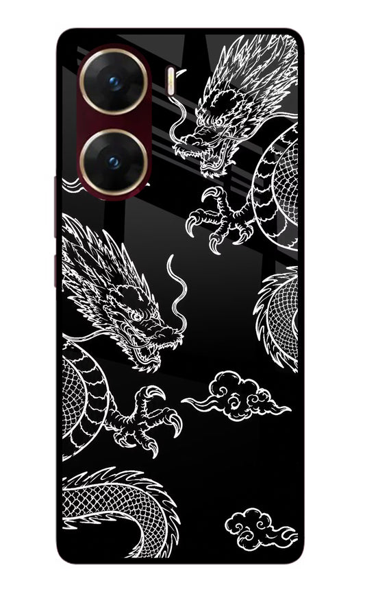 Twin Dragons Vivo V29E Glass Case