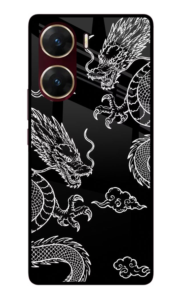 Twin Dragons Vivo V29E Glass Case