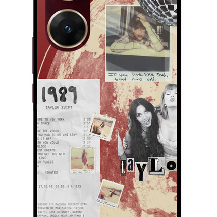 Taylor Swift Vivo V29E Glass Case Back Cover by Casekaro