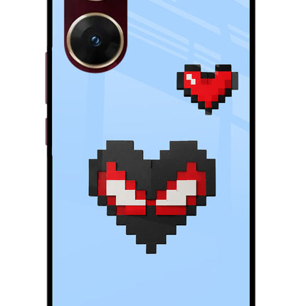 Peter Heart Vivo V29E Glass Case Back Cover by Casekaro