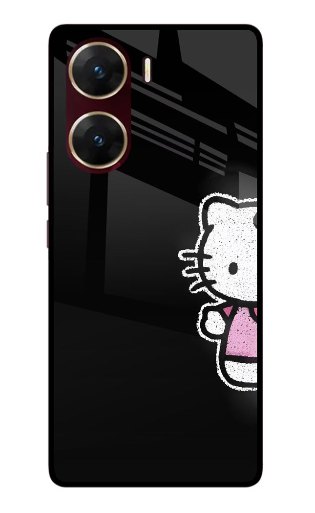 Kitty Charm Vivo V29E Glass Case