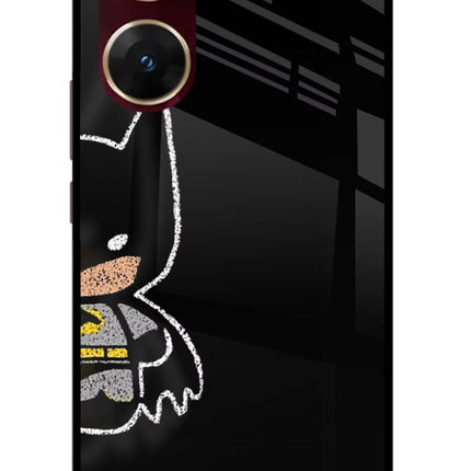 Bat Kitty Vivo V29E Glass Case Back Cover by Casekaro