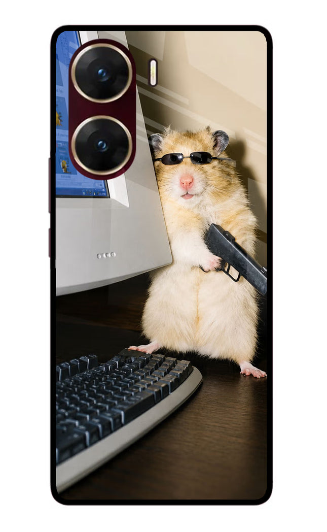 Hacker Hamster Vivo V29E Glass Case