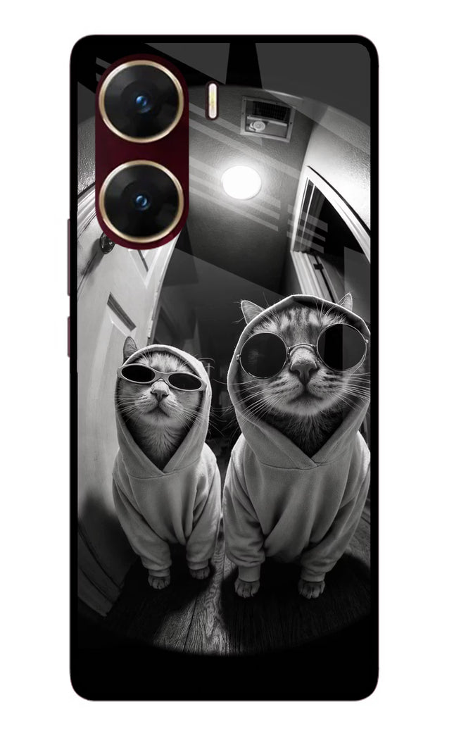Hood Cats Vivo V29E Glass Case