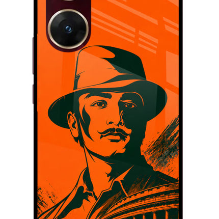 Bhagat Singh Legacy Vivo V29E Glass Case Back Cover by Casekaro