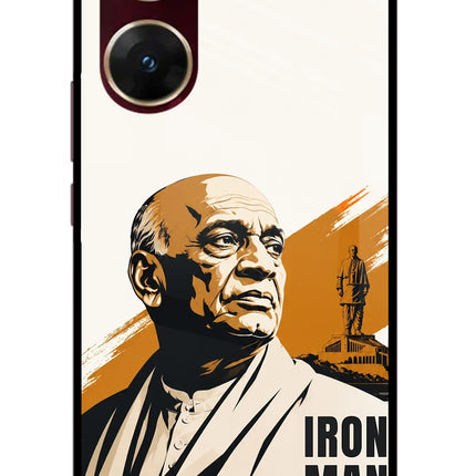 Sardar Patel Iron Will Vivo V29E Glass Case Back Cover by Casekaro