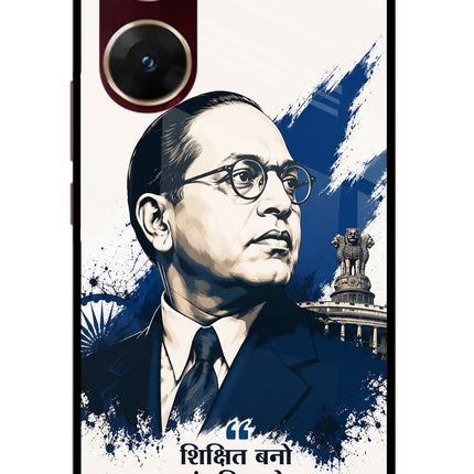 Dr. Ambedkar Visionary Vivo V29E Glass Case Back Cover by Casekaro