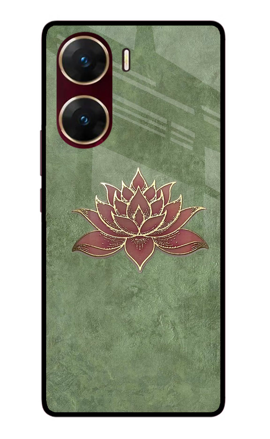 Lotus Grace Vivo V29E Back Cover, Glass case