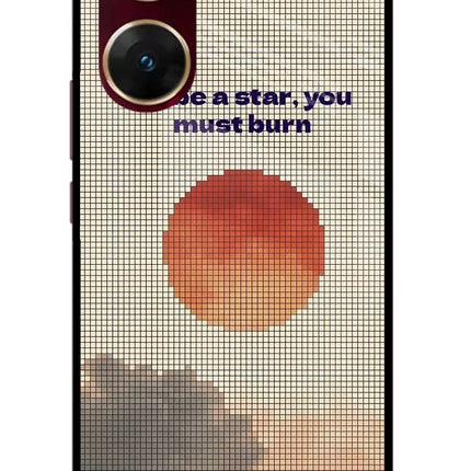 Pixel Sun Vivo V29E Glass Case Back Cover by Casekaro
