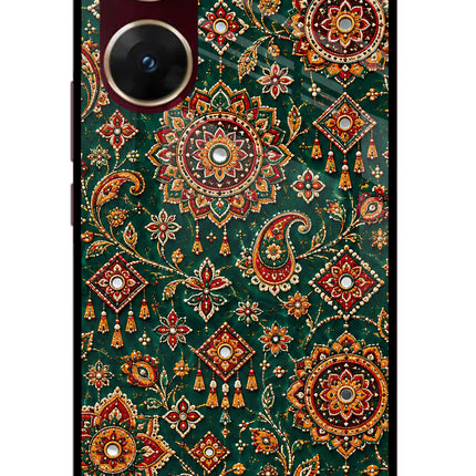 Green Pataka Vivo V29E Glass Case