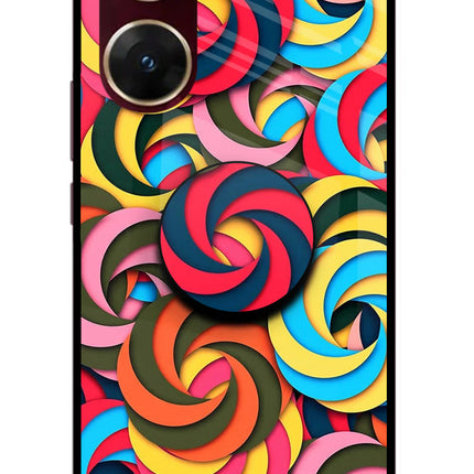 Spiral Pattern Vivo V29E Pop Case by Casekaro