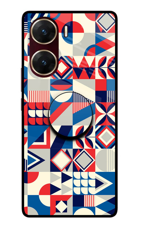 Colorful Pattern Vivo V29E Glass Case