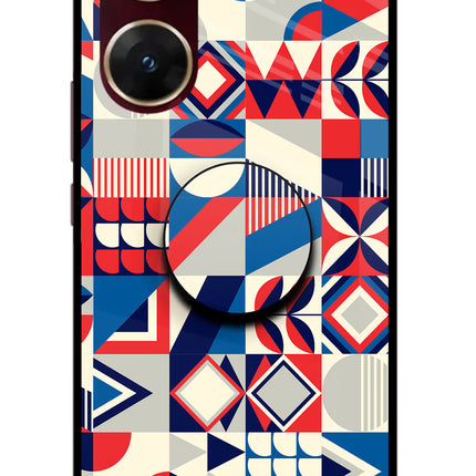 Colorful Pattern Vivo V29E Pop Case by Casekaro