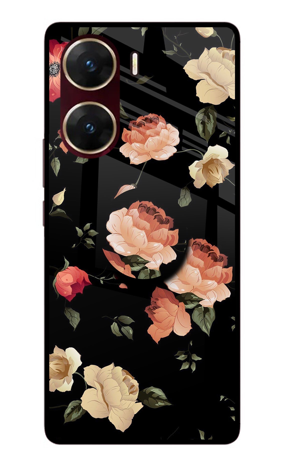 Flowers Vivo V29E Glass Case