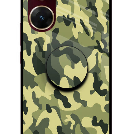 Camouflage Vivo V29E Glass Case