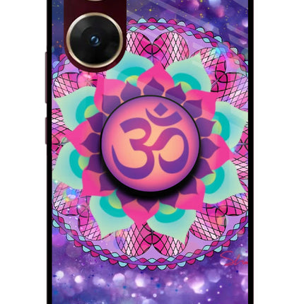 Om Purple Vivo V29E Glass Case