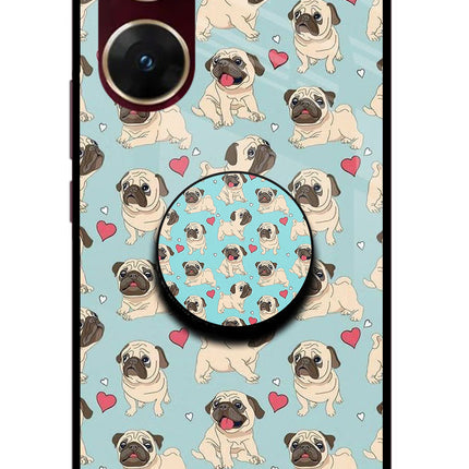 Pug Dog Vivo V29E Glass Case