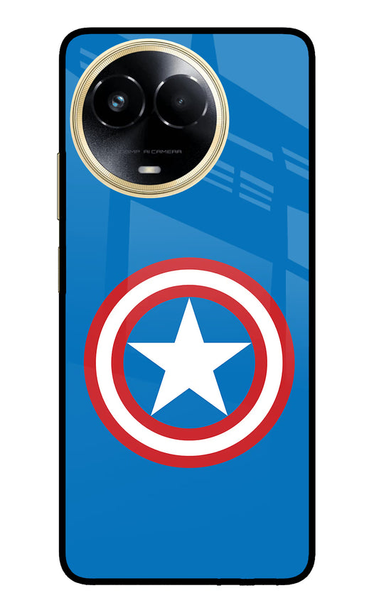 Captain America Logo Realme 11 5G/11X 5G/C67 Glass Case
