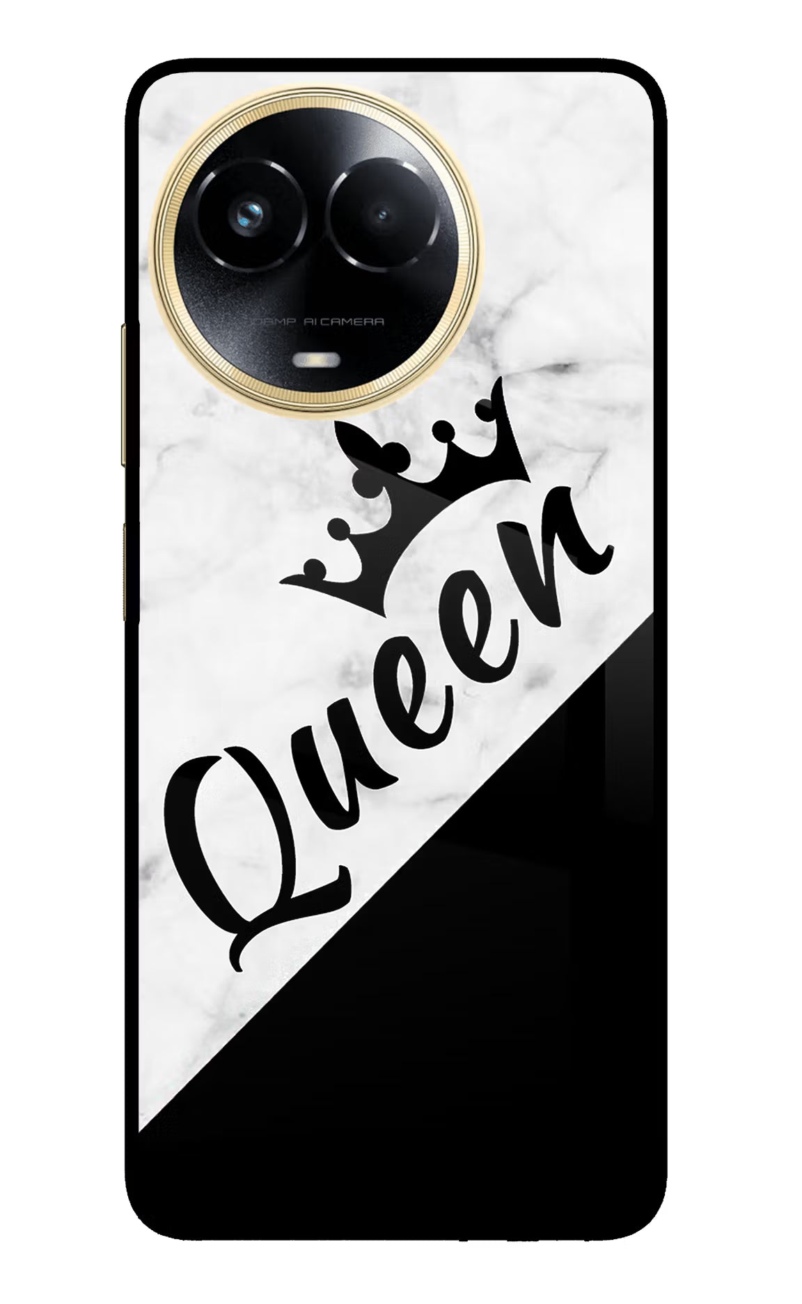 Queen Realme 11 5G/11X 5G/C67 Glass Case Back Cover by Casekaro