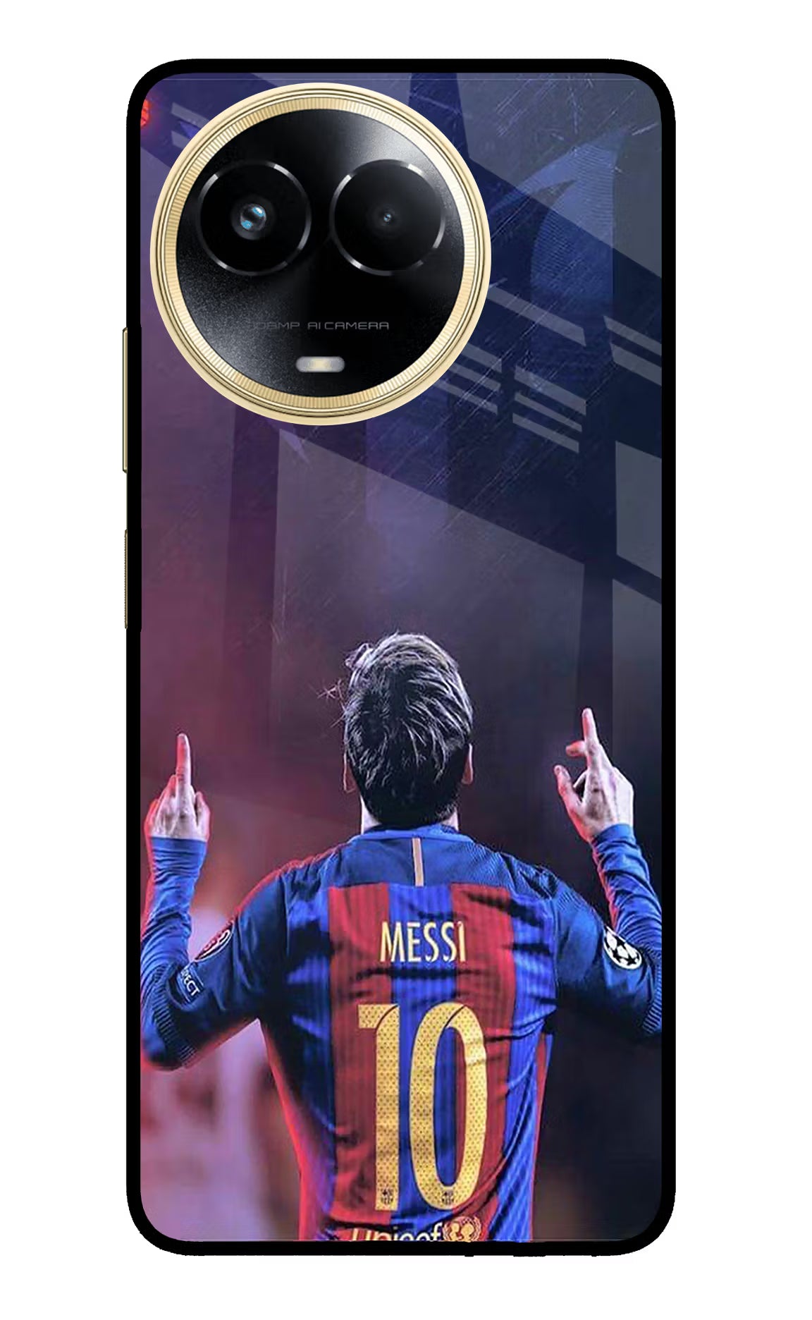 Messi Realme 11 5G/11X 5G/C67 Glass Case Back Cover by Casekaro