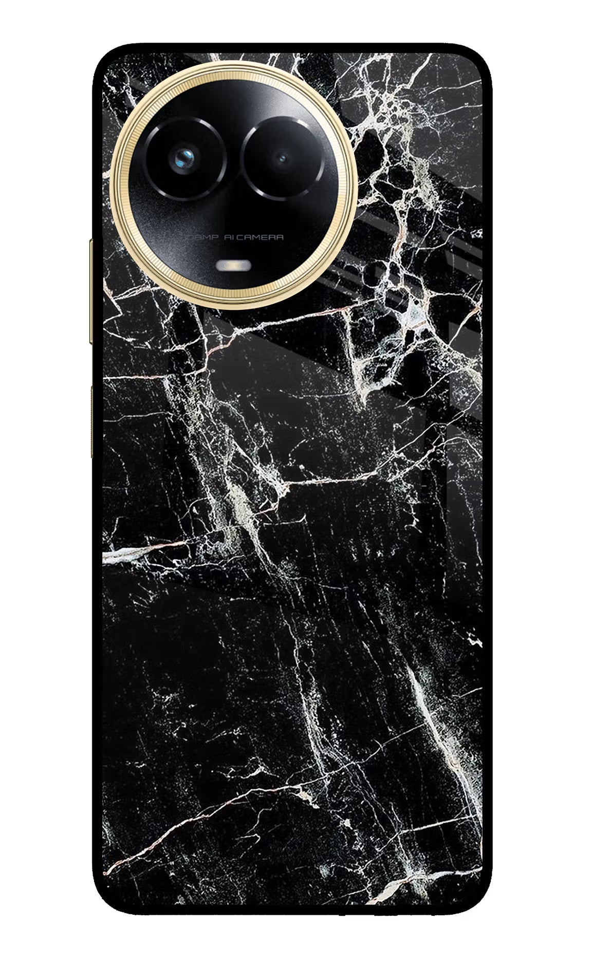 Black Marble Texture Realme 11 5G/11X 5G/C67 Glass Case