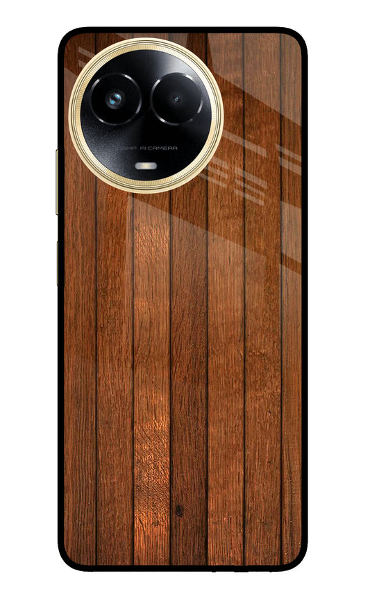 Wooden Artwork Bands Realme 11 5G/11X 5G/C67 Glass Case