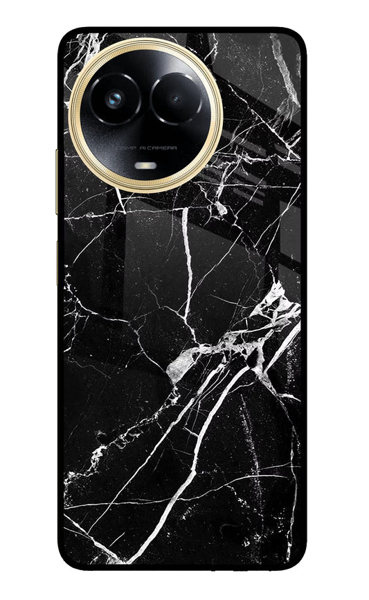 Black Marble Pattern Realme 11 5G/11X 5G/C67 Glass Case