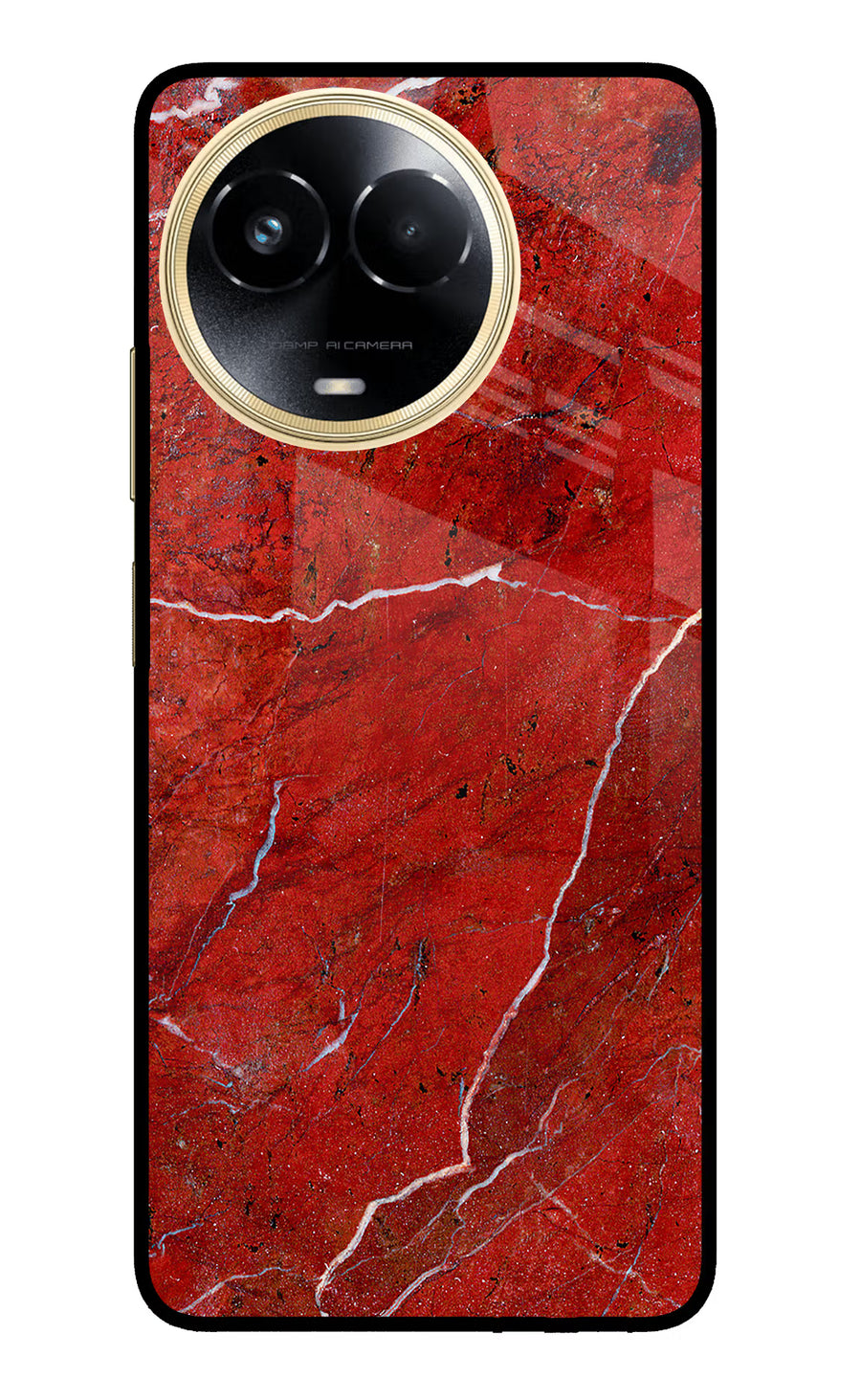 Red Marble Design Realme 11 5G/11X 5G/C67 Back Cover, Metal case