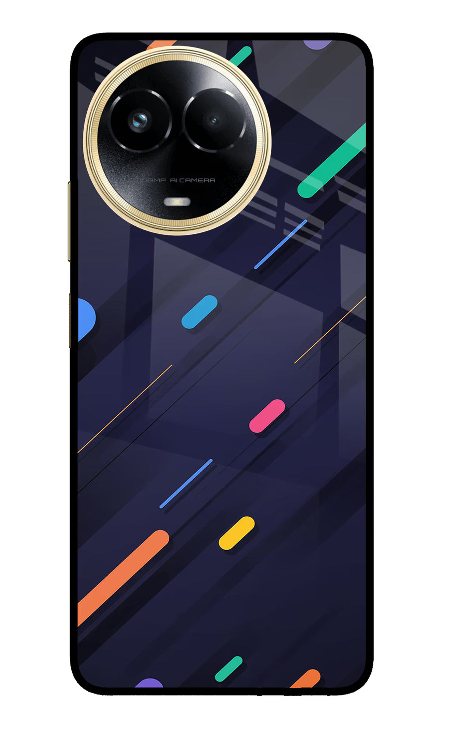 Abstract Design Realme 11 5G/11X 5G/C67 Back Cover, Metal case
