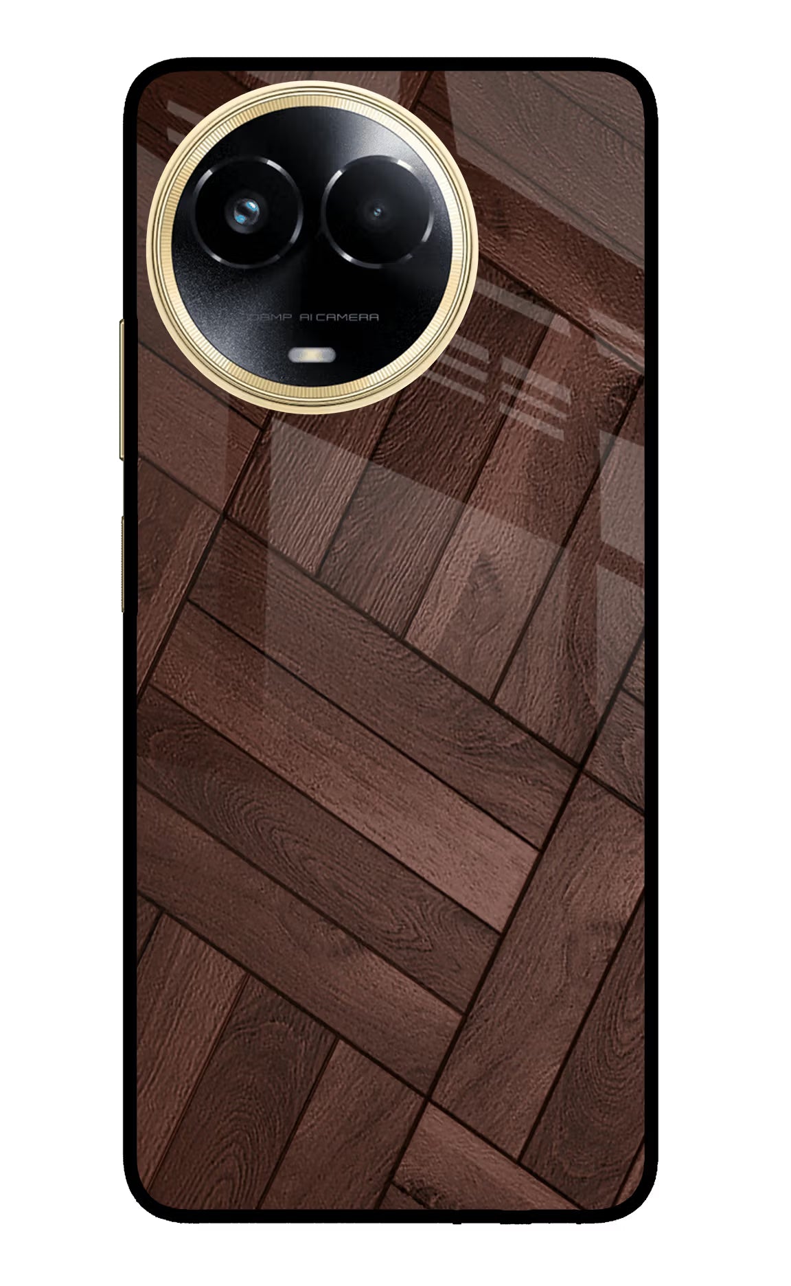 Wooden Texture Design Realme 11 5G/11X 5G/C67 Glass Case