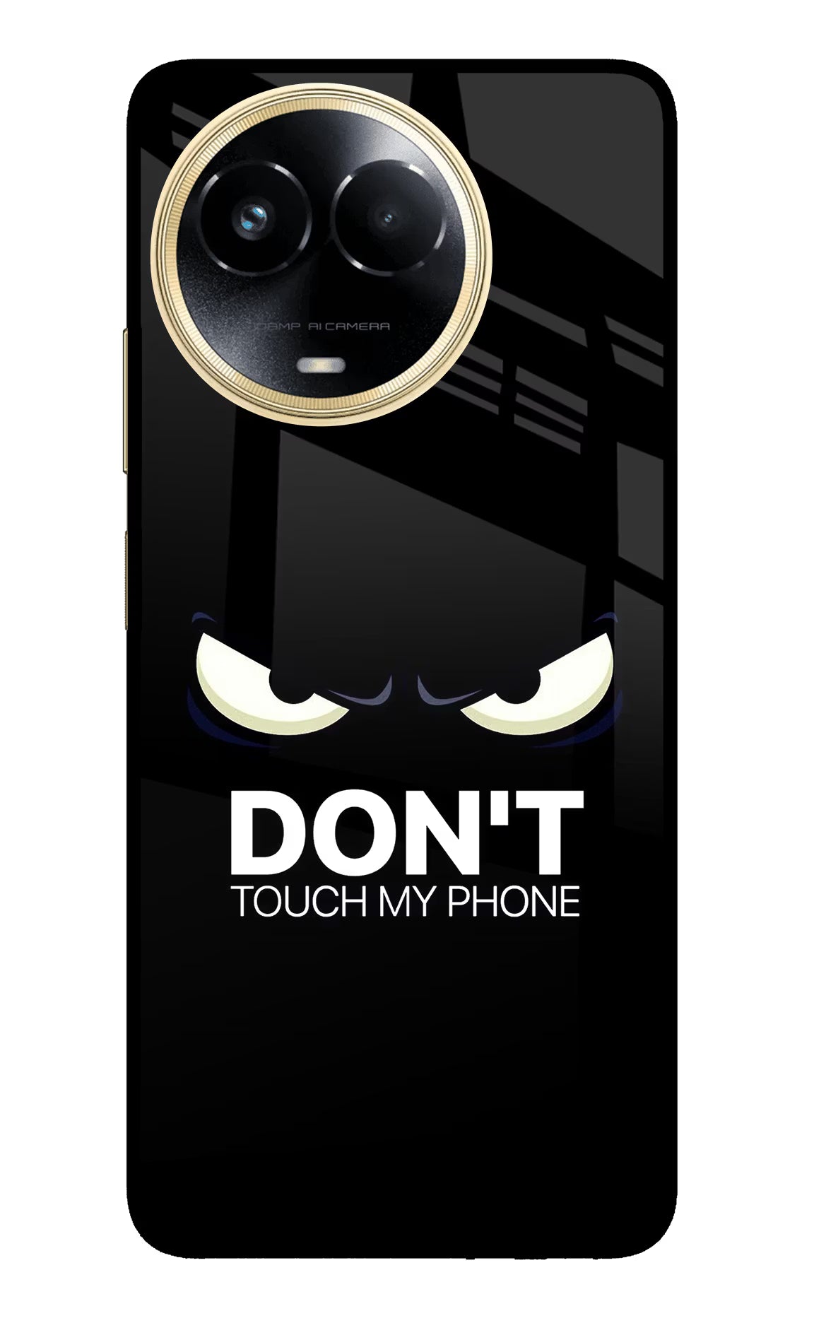 Don'T Touch My Phone Realme 11 5G/11X 5G/C67 Glass Case Back Cover by Casekaro