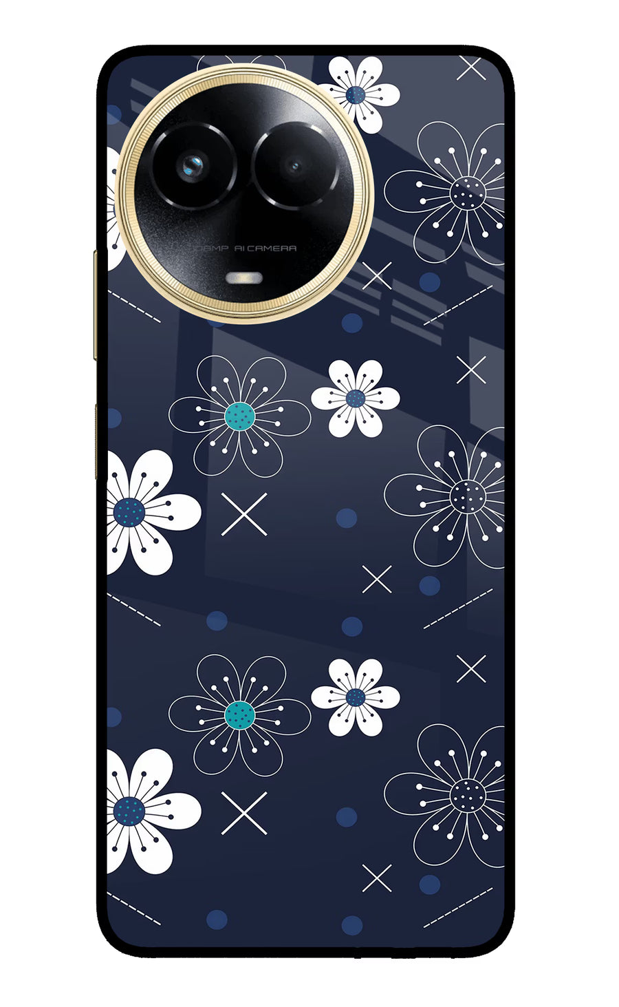 Flowers Realme 11 5G/11X 5G/C67 Back Cover, Metal case