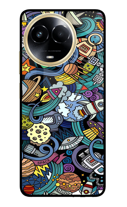 Space Abstract Realme 11 5G/11X 5G/C67 Glass Case