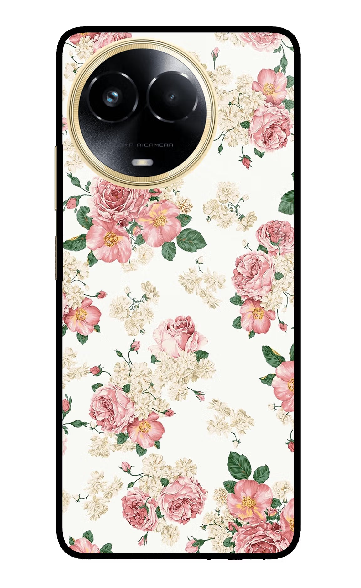 Flowers Realme 11 5G/11X 5G/C67 Glass Case Back Cover by Casekaro