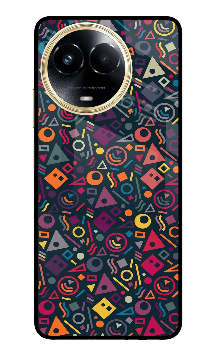 Geometric Abstract Realme 11 5G/11X 5G/C67 Back Cover, Metal case