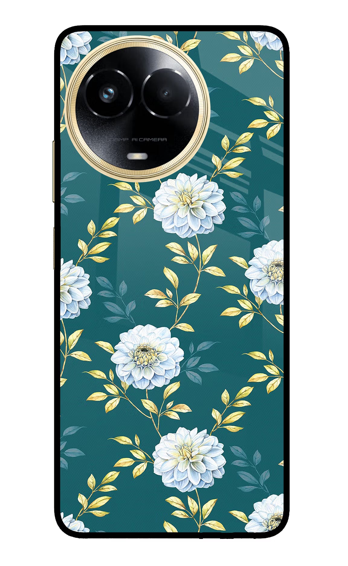 Flowers Realme 11 5G/11X 5G/C67 Glass Case