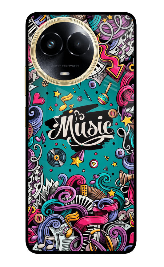 Music Graffiti Realme 11 5G/11X 5G/C67 Glass Case