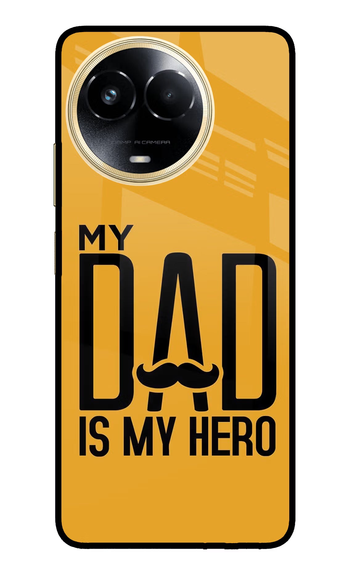 My Dad Is My Hero Realme 11 5G/11X 5G/C67 Glass Case Back Cover by Casekaro
