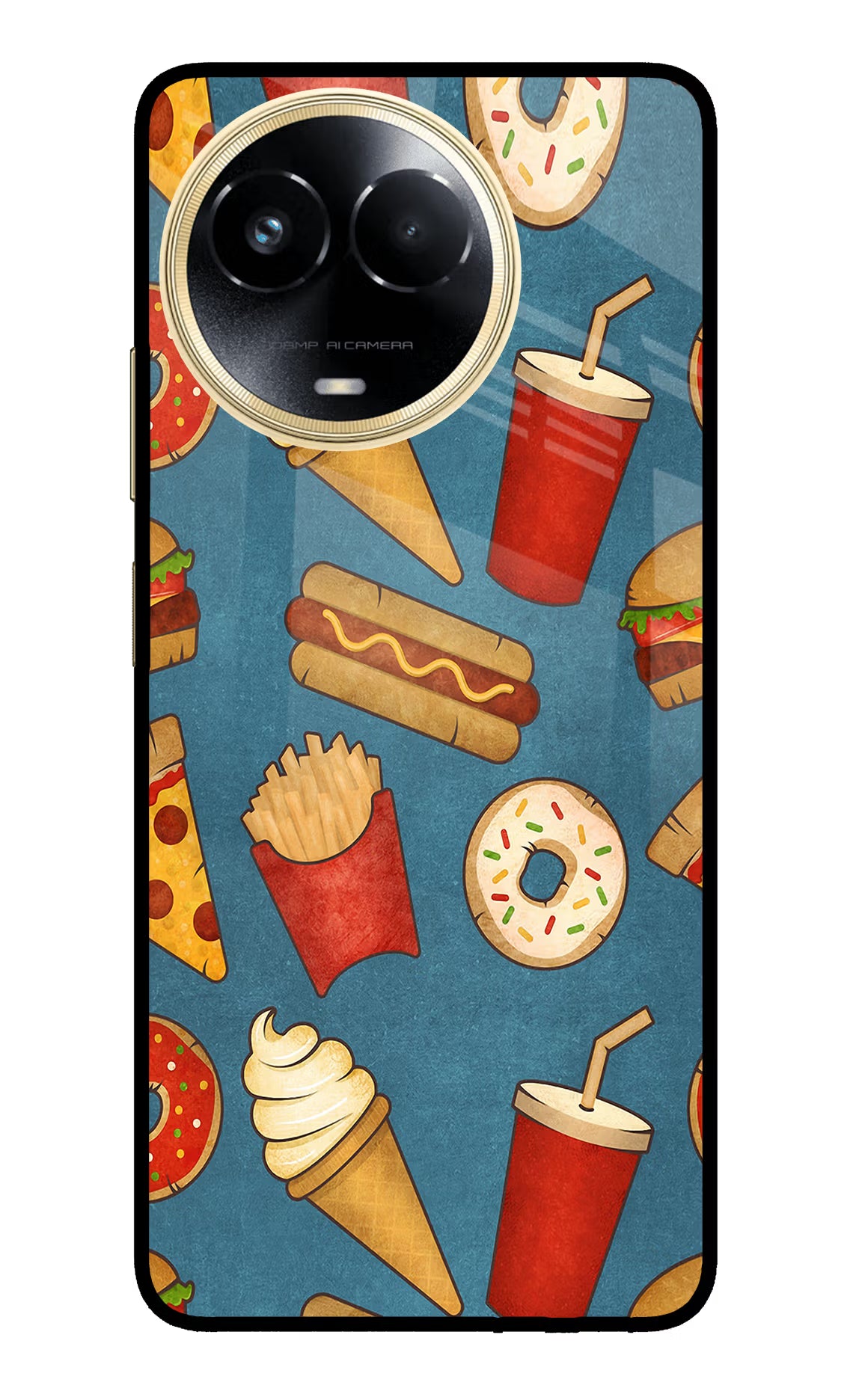 Foodie Realme 11 5G/11X 5G/C67 Glass Case